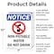 Signmission Non-Potable Water, 7 in W x Rectangle, Aluminum OS-2PACK-NS-A-710-V-15106 - alternate 5